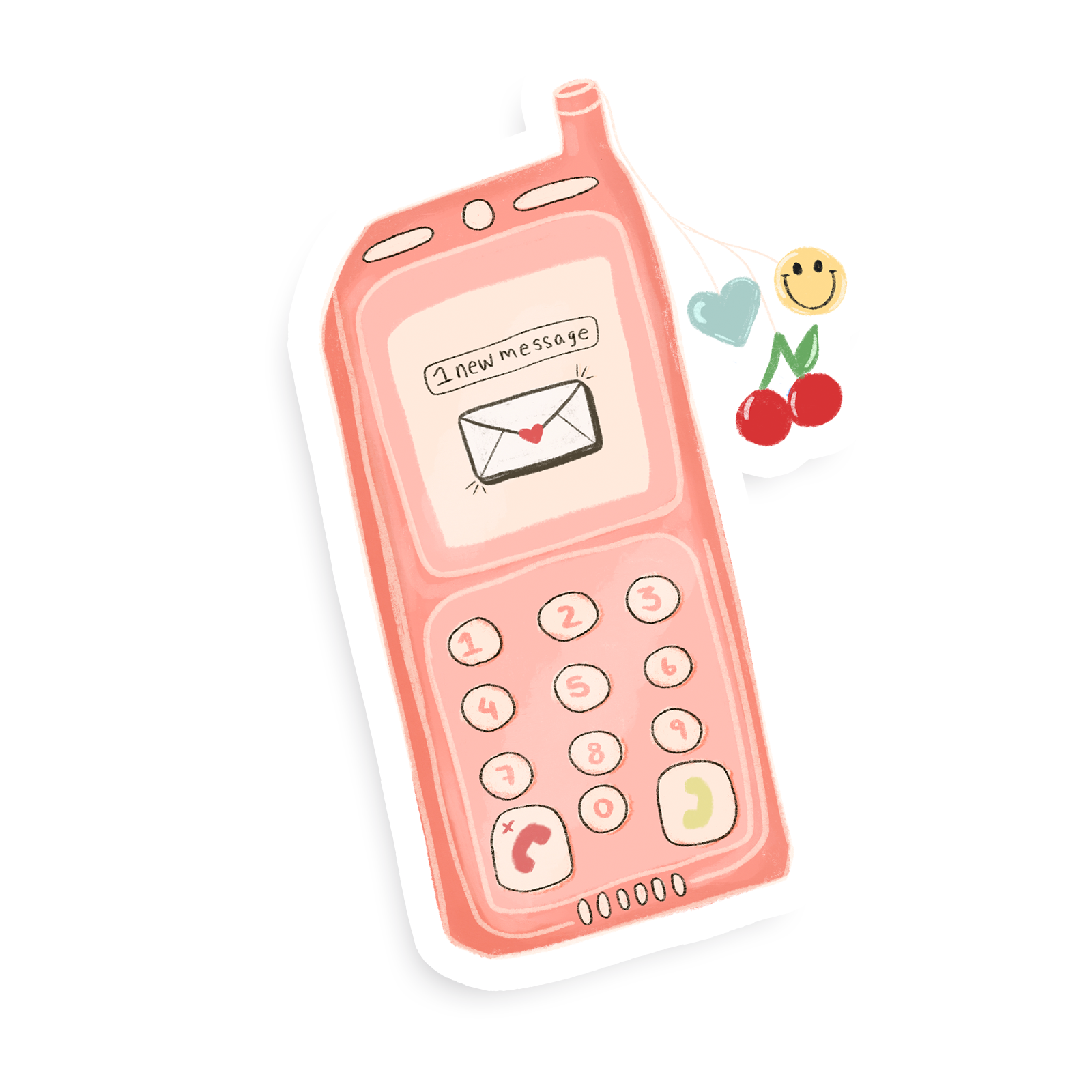 Holographic Y2K Cellphone Single Sticker
