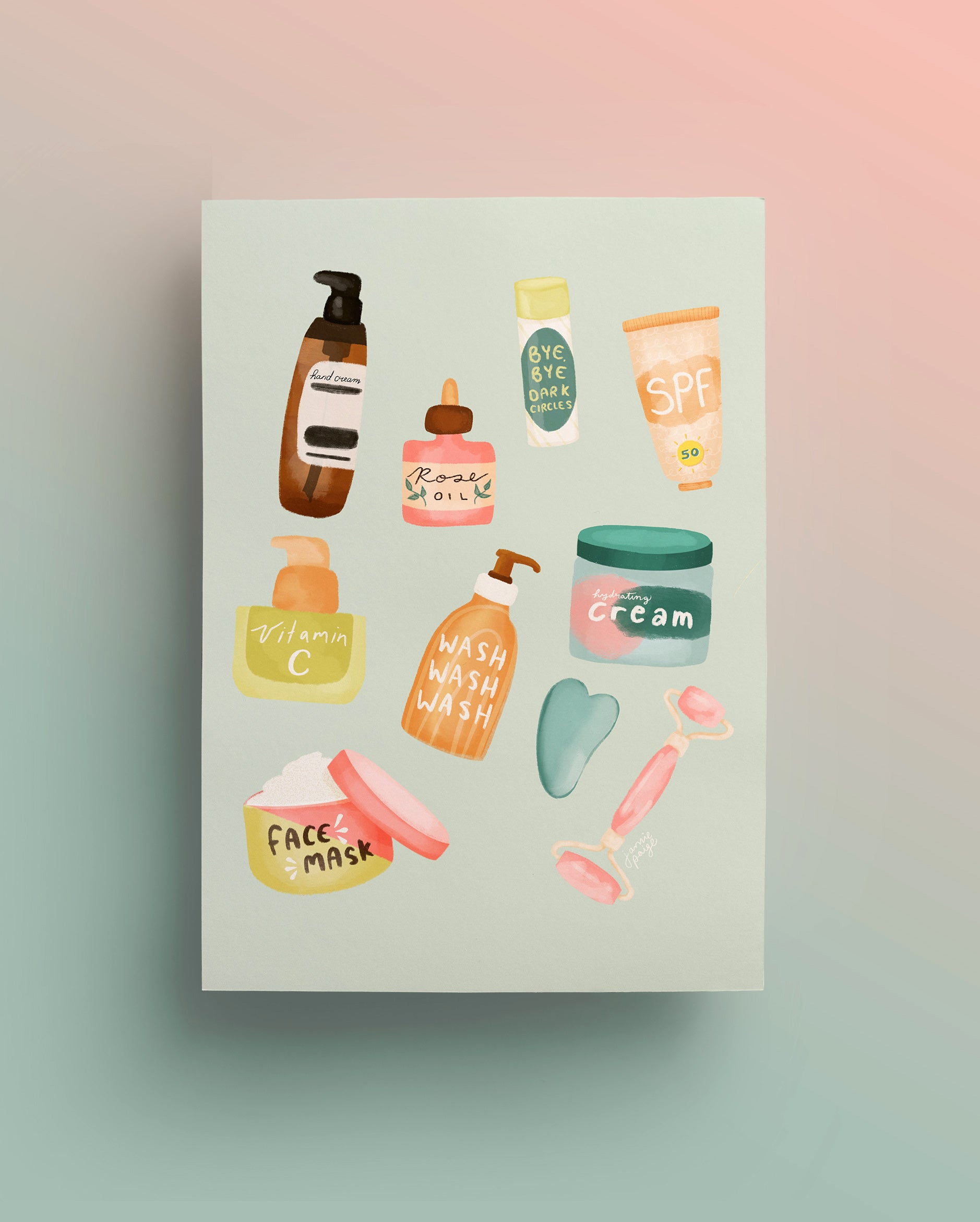 Skincare Routine Print