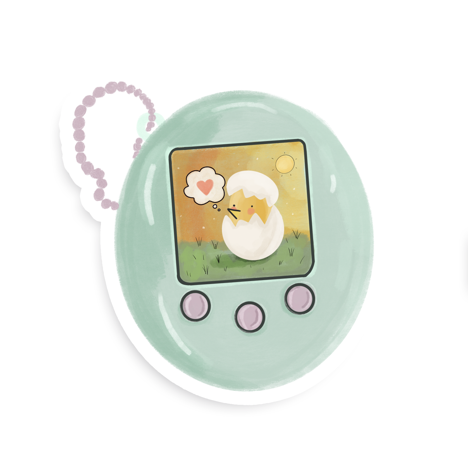 Tamagotchi Single Sticker