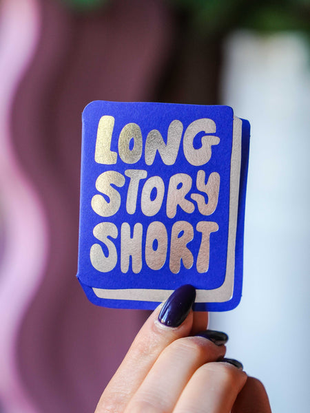 Long Story Short Bookmark (Cobalt Blue)