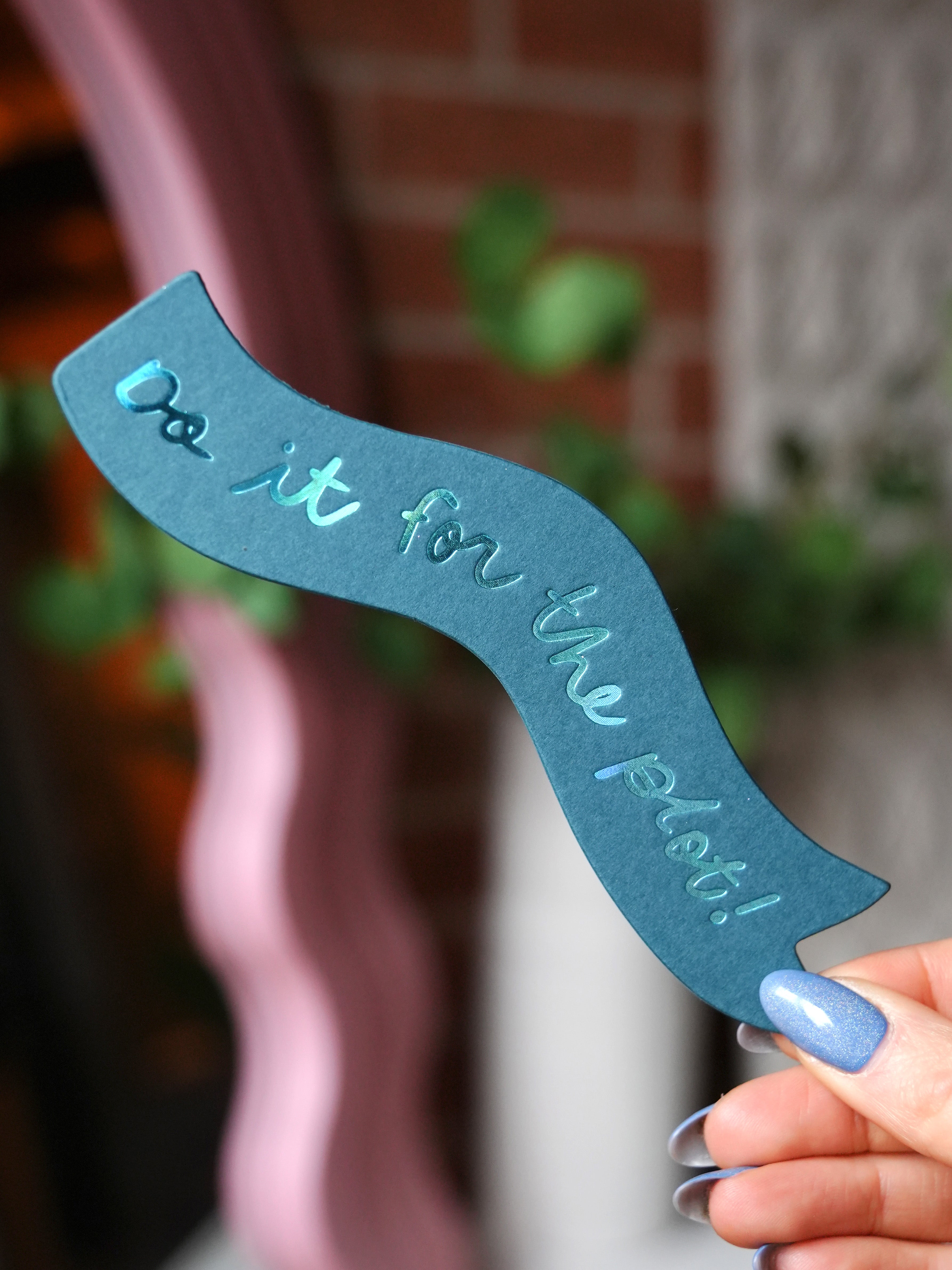 Do It For The Plot Ribbon Bookmark (Teal)