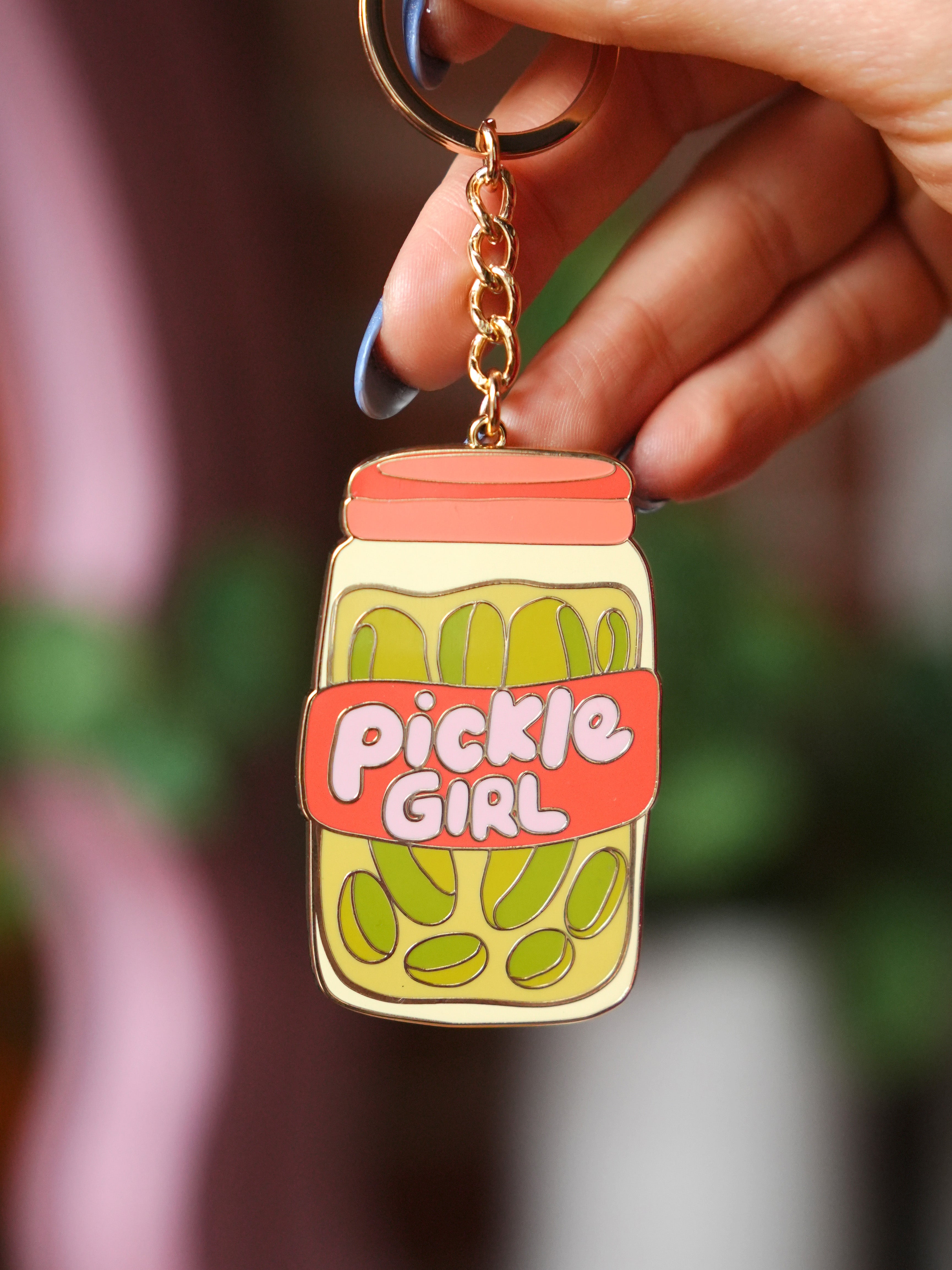 Pickle Girl Keychain