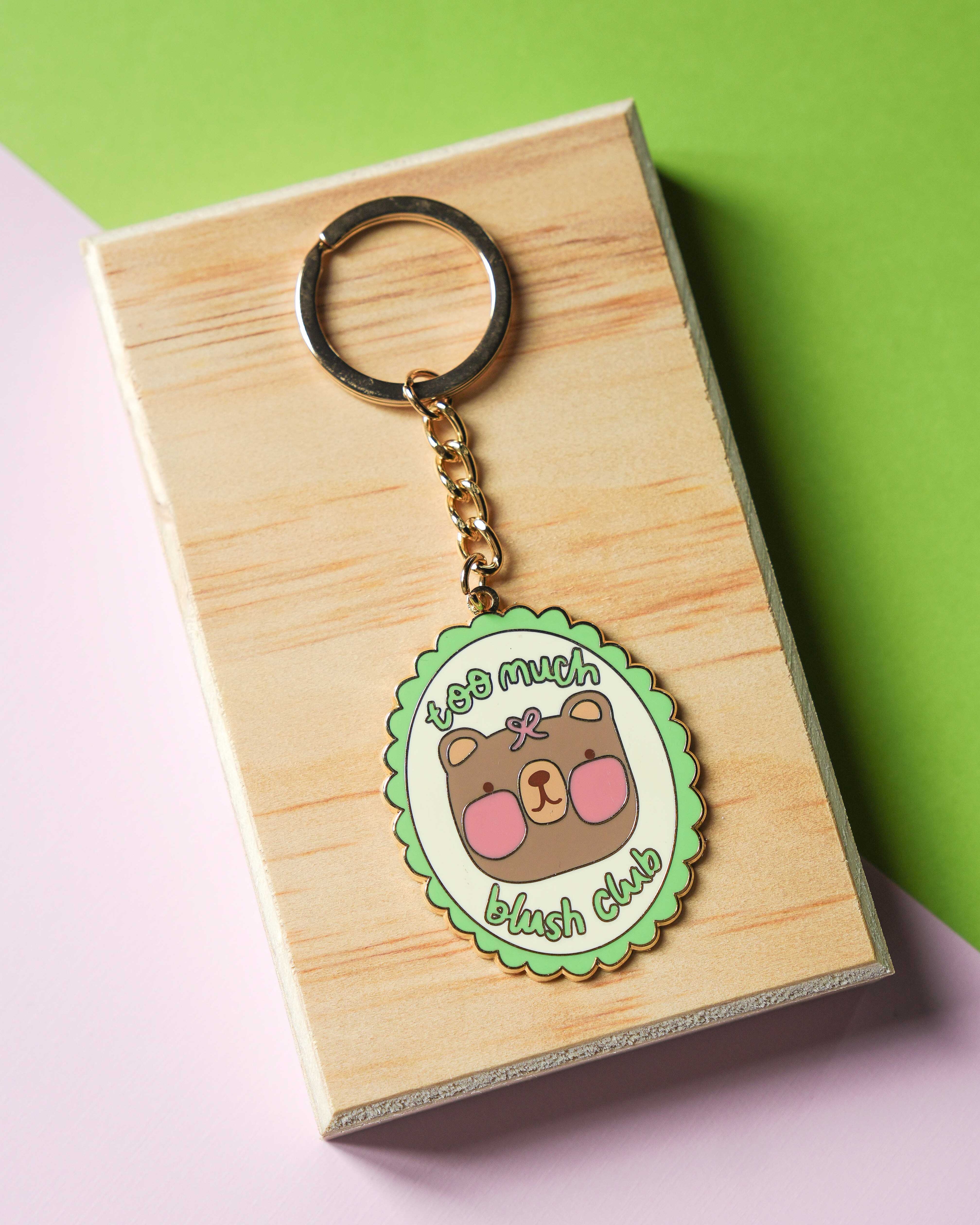 Too Much Blush Club Enamel Keychain
