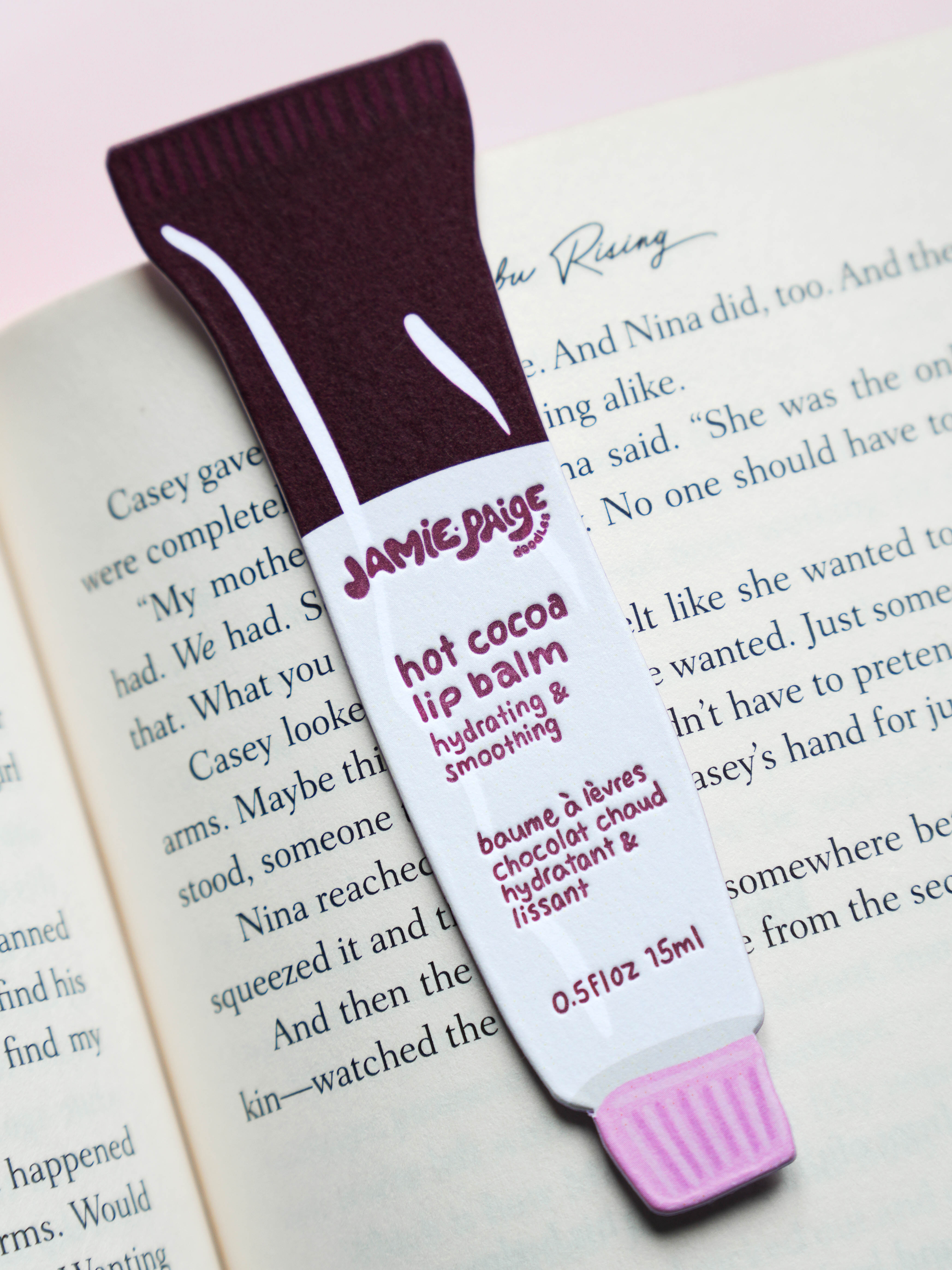 Hot Cocoa Lip Balm Bookmark