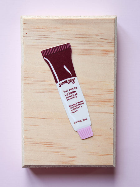 Hot Cocoa Lip Balm Single Sticker
