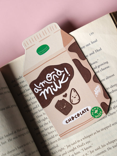 Chocolate Almond Milk Letterpress Bookmark