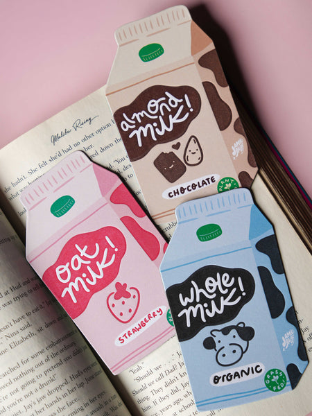 Milk Carton Letterpress Bookmark Bundle
