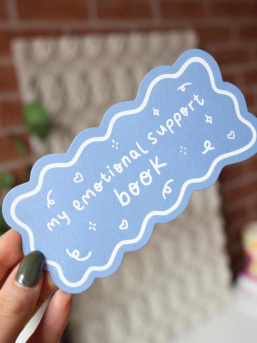 Emotional Support Book Foiled Bookmark (Cloud)