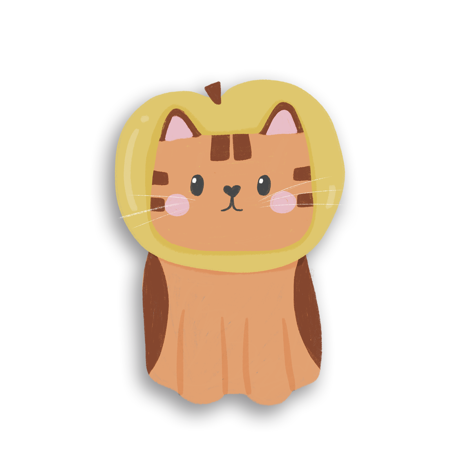 Apple Cat Single Sticker