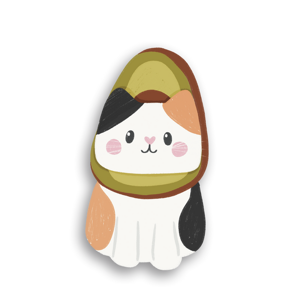 Avocado Cat Single Sticker