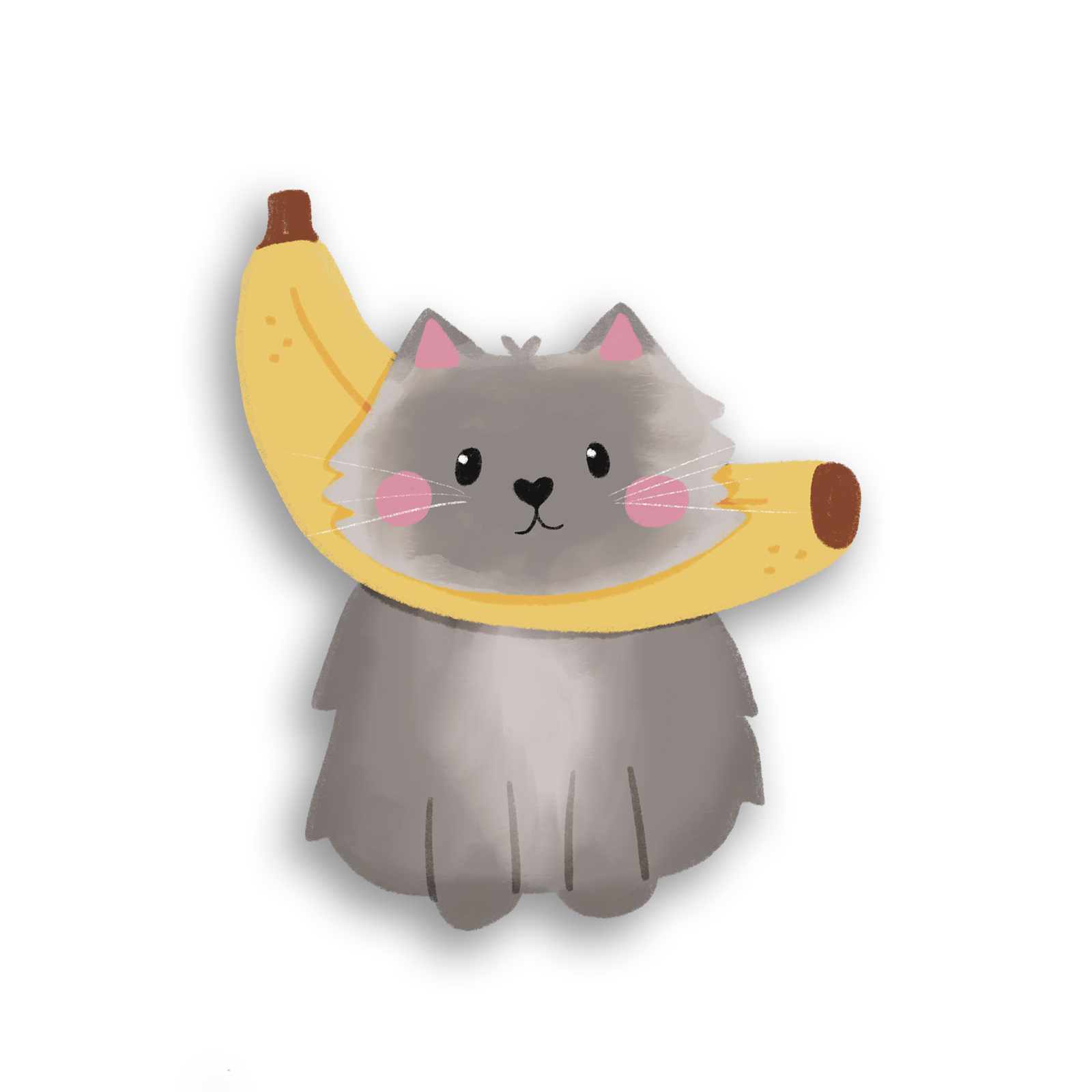 Banana Cat Single Sticker