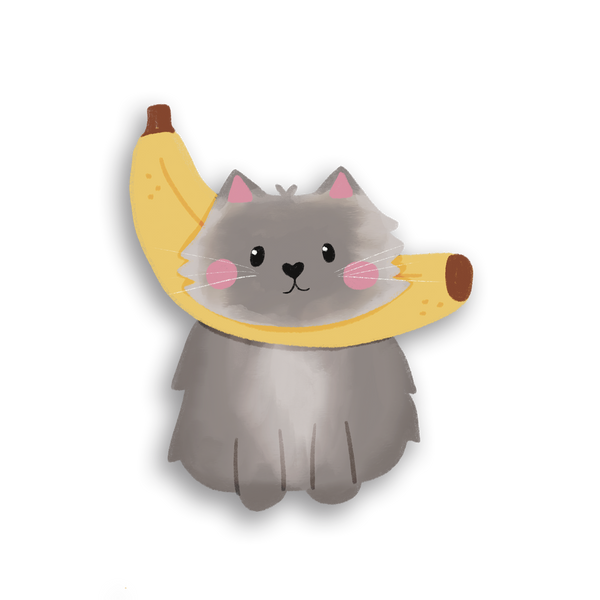 Banana Cat Single Sticker