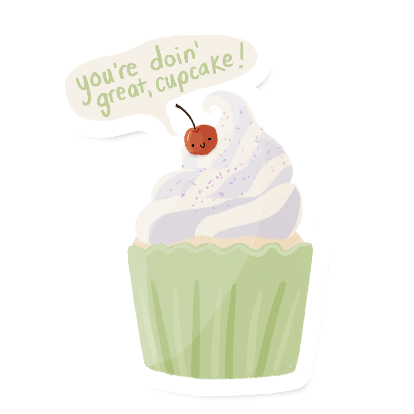 You're Doin' Great, Cupcake Single Sticker