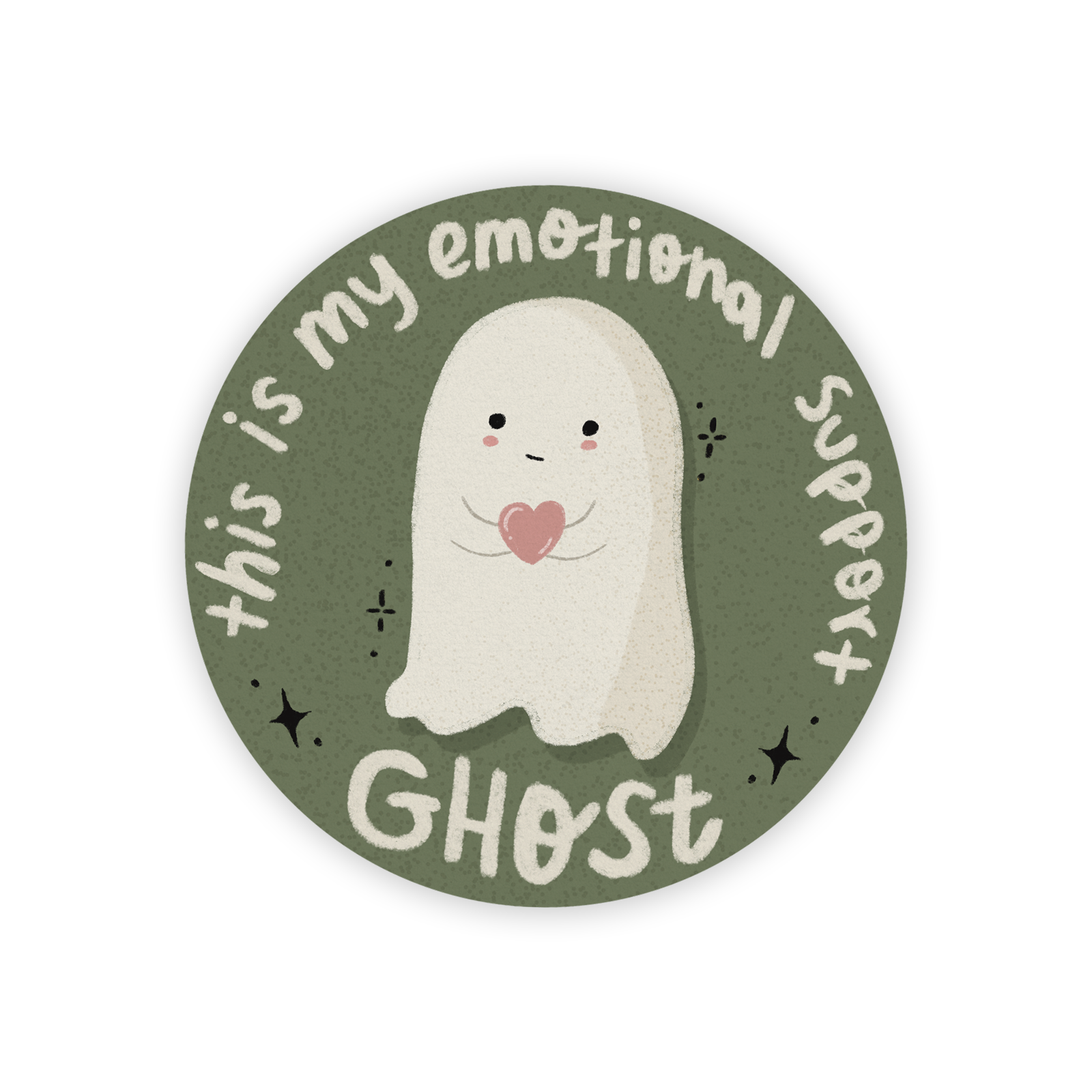 Emotional Support Ghost Single Sticker