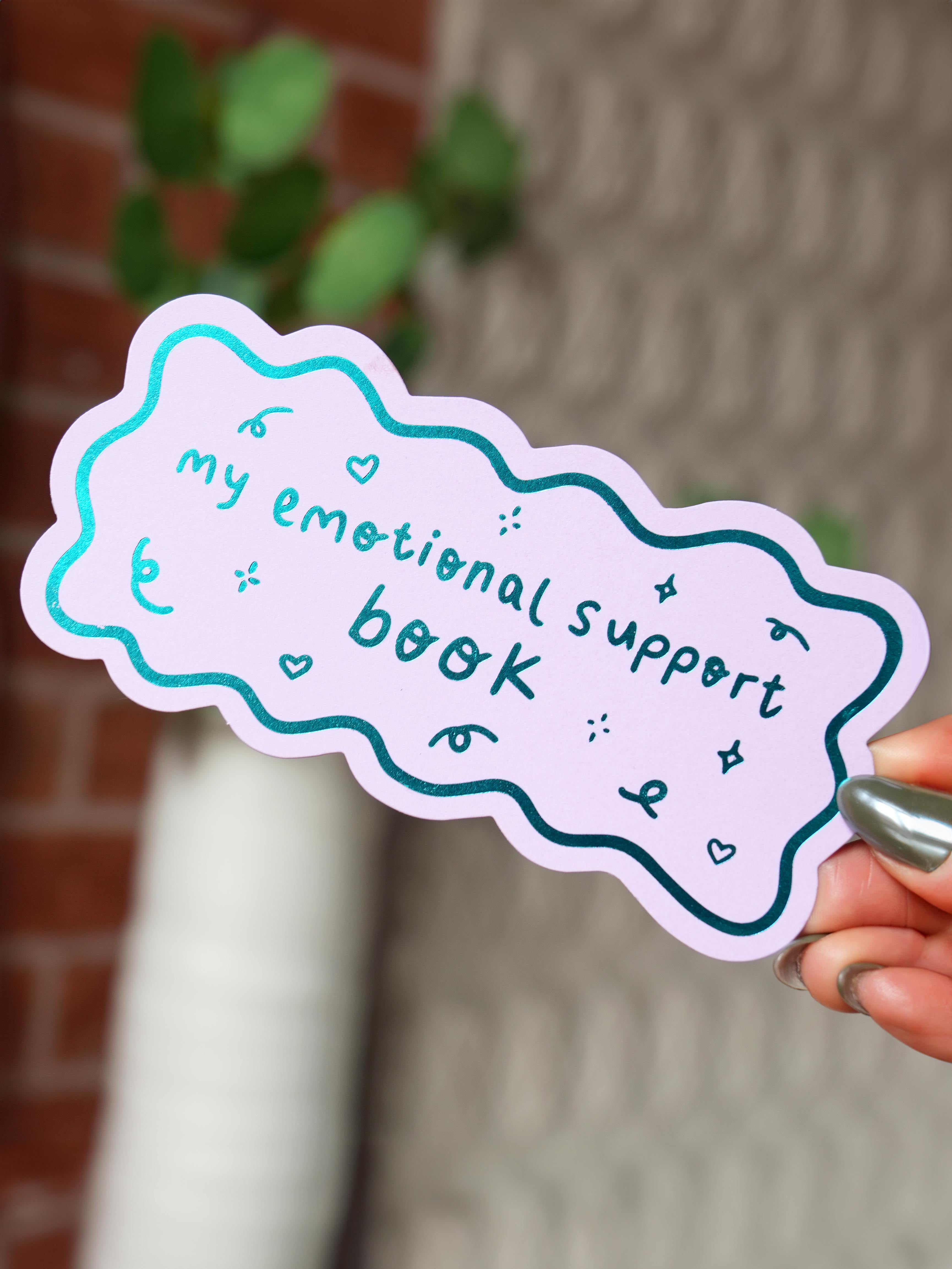 Emotional Support Book Foiled Bookmark (Aurora)