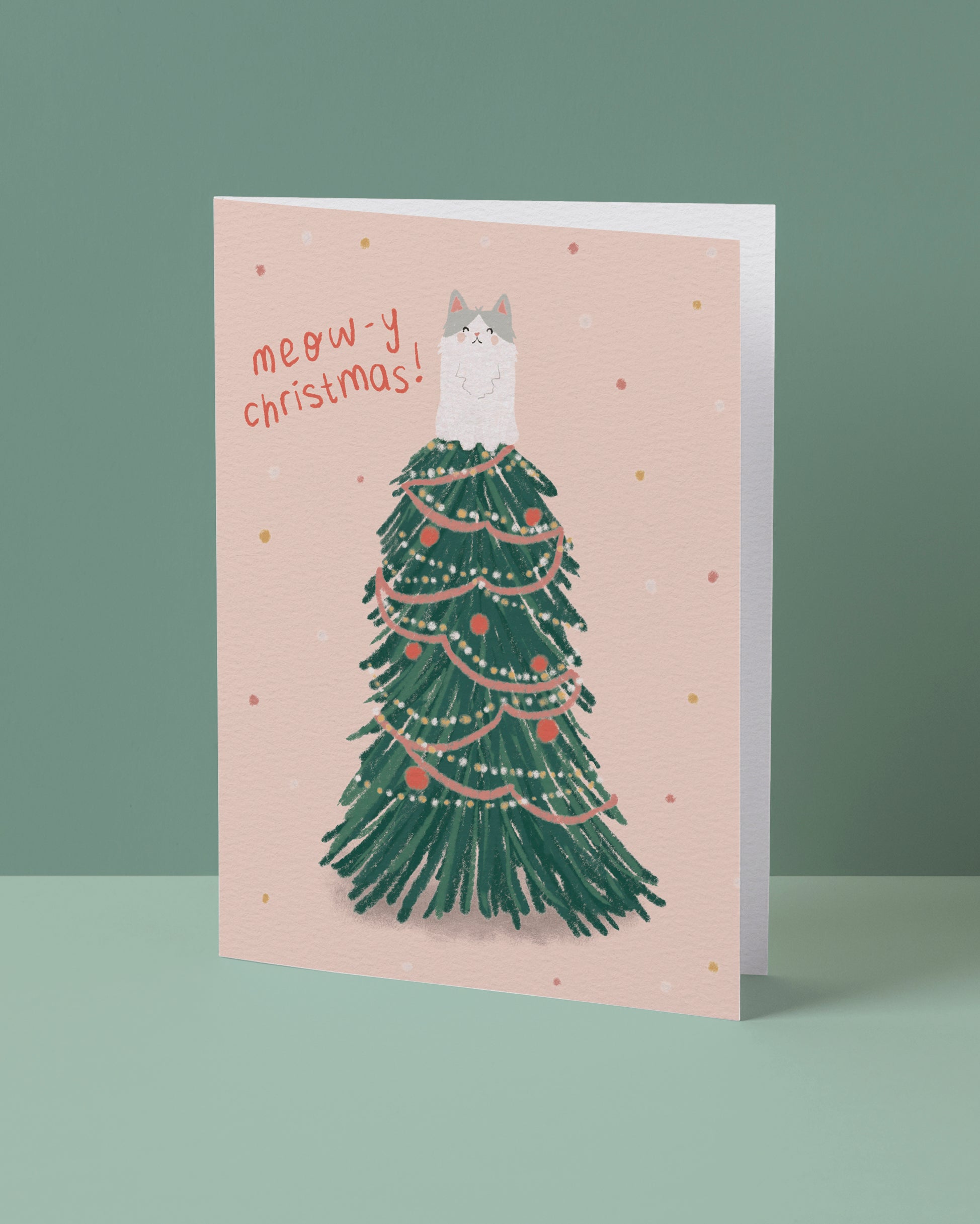 Meowy Christmas Printable Greeting Card *DIGITAL DOWNLOAD*