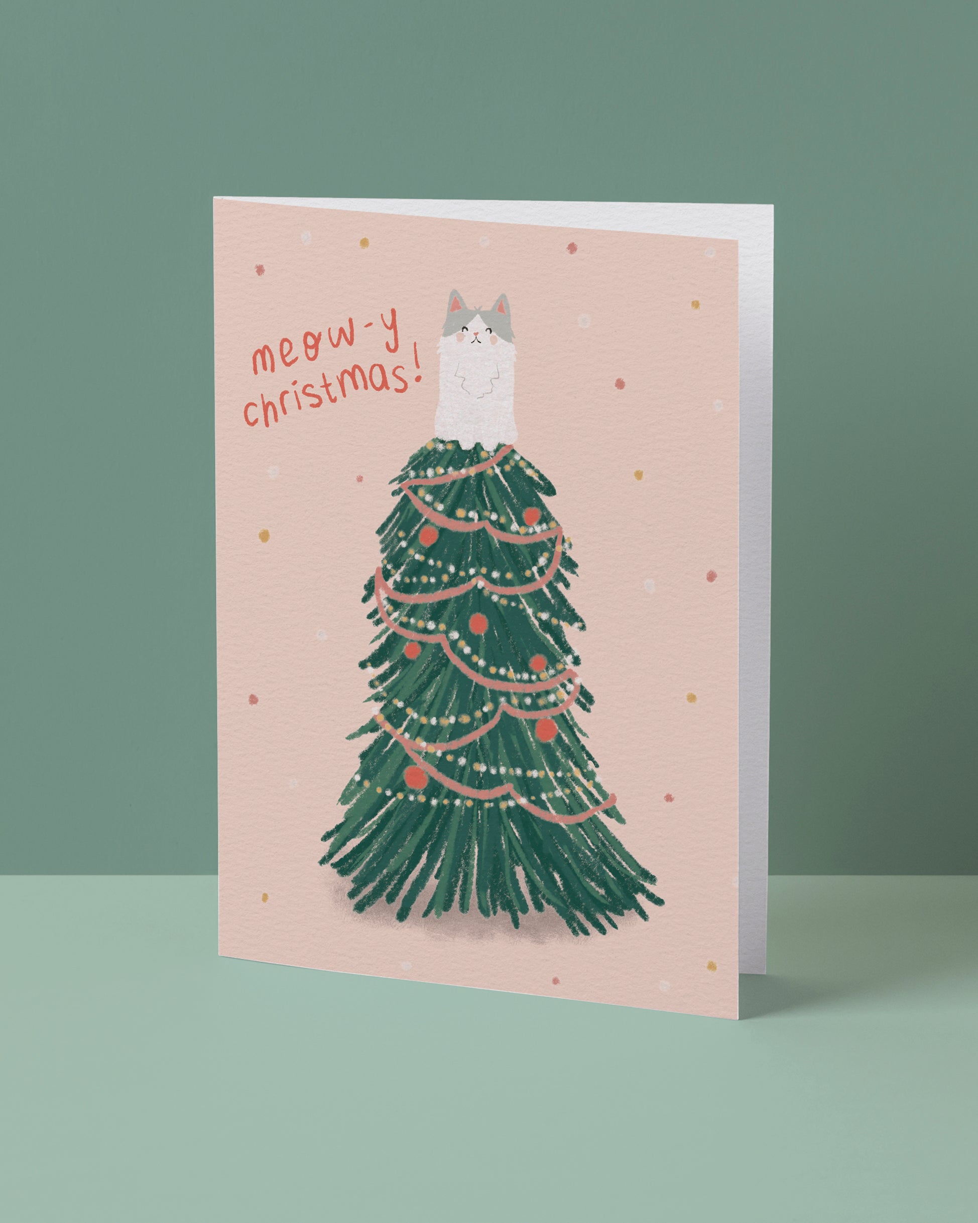 Meowy Christmas Greeting Card