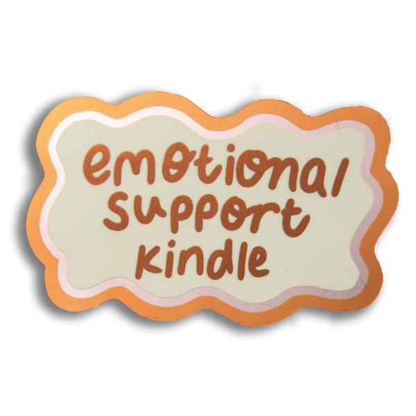 Metallic Emotional Support Kindle Single Sticker