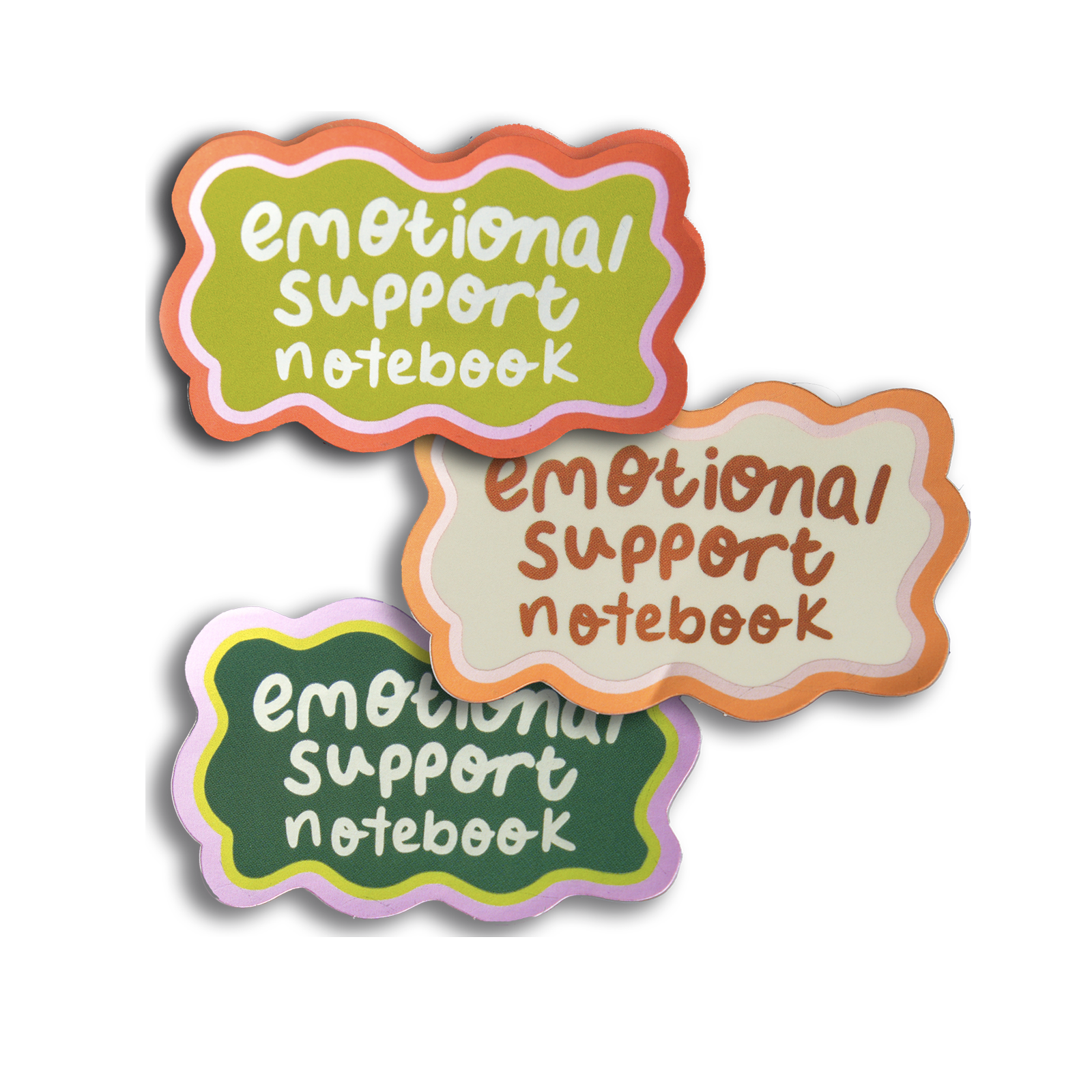 Metallic Emotional Support Notebook Single Sticker