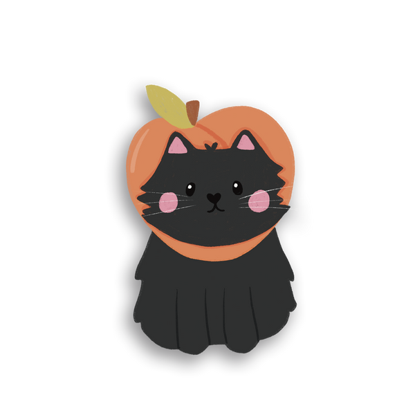 Peach cat Single Sticker