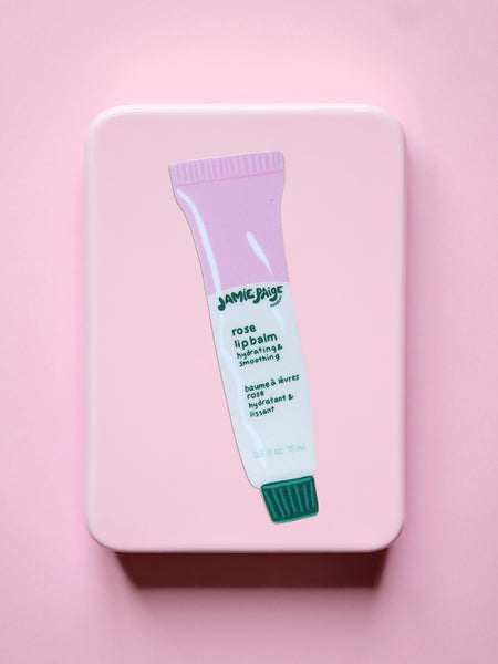 Rose Lip Balm Single Sticker