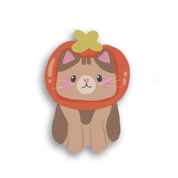 Tomato Cat Single Sticker