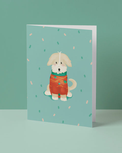 Holiday Pup Greeting Card