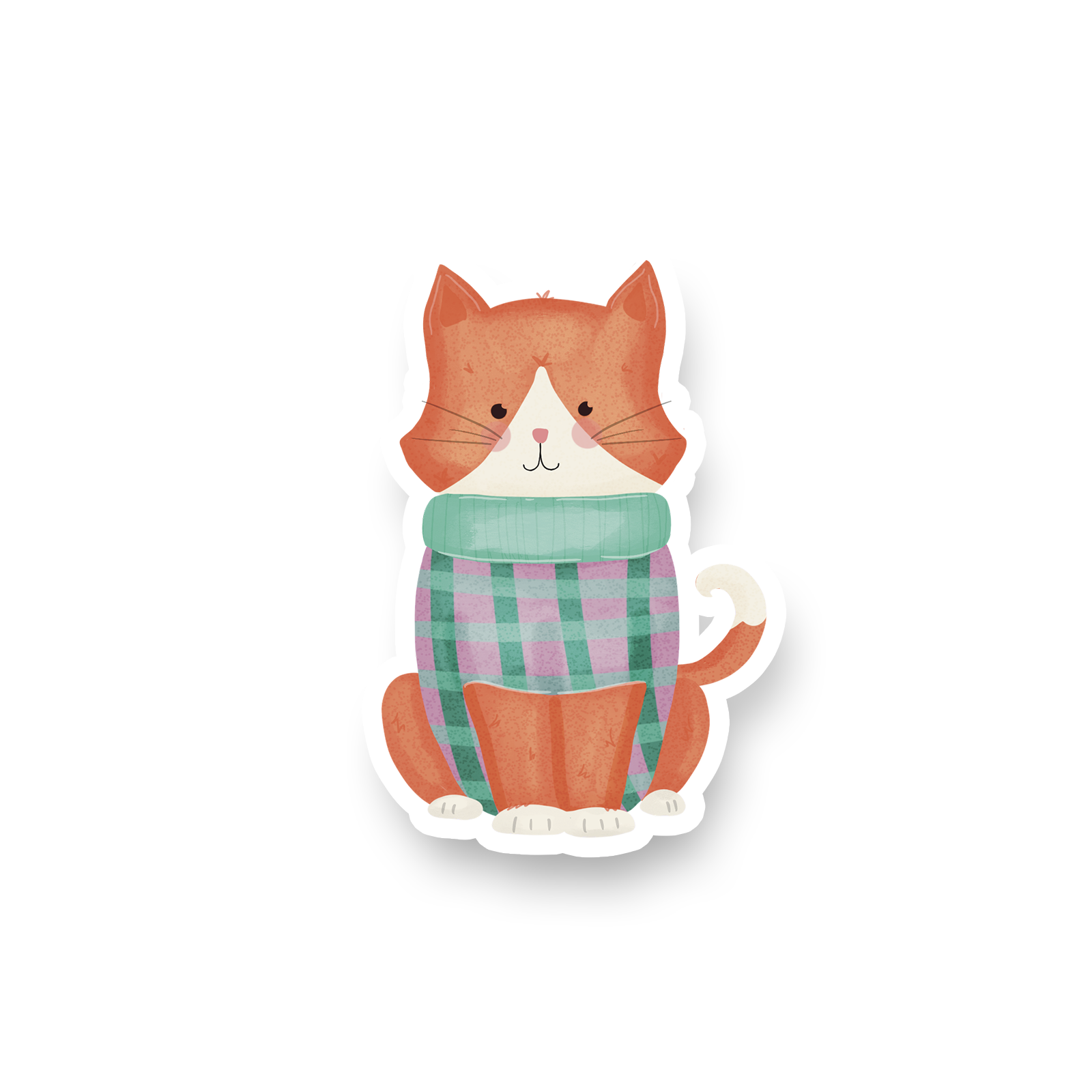 Holiday Cat Single Sticker