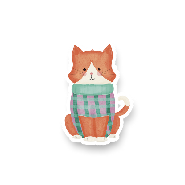 Holiday Cat Single Sticker