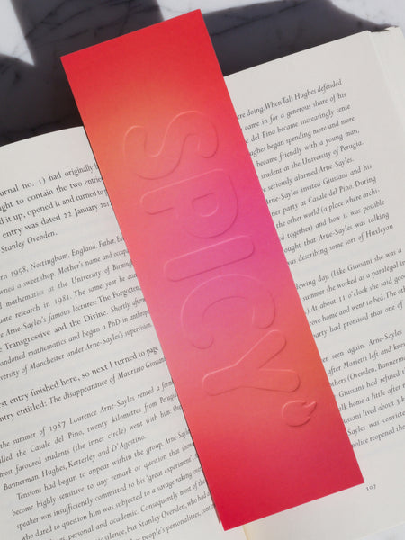 Spicy Letterpress Bookmark