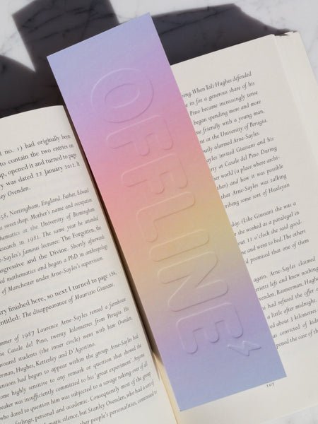 Offline Letterpress Bookmark