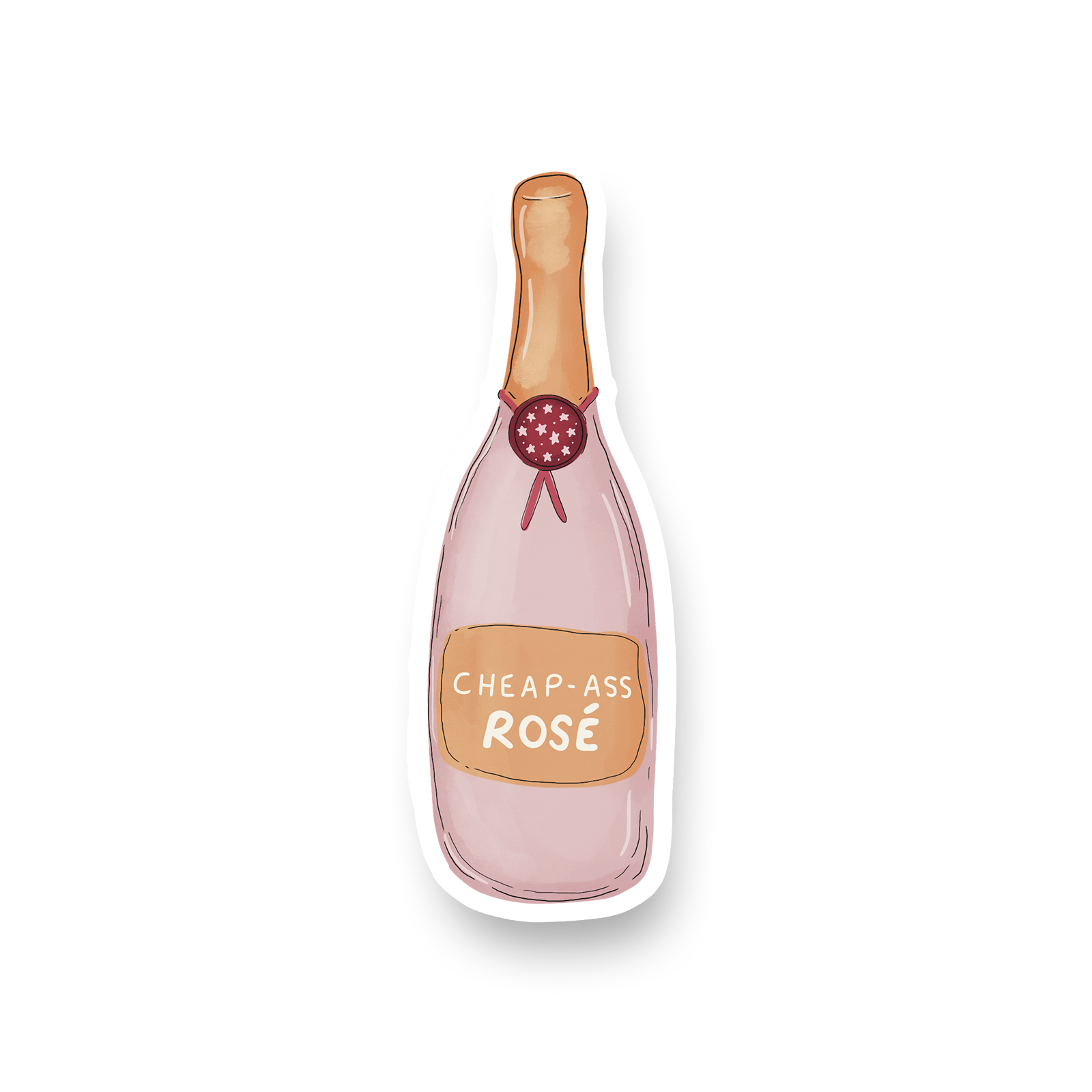 Cheap-Ass Rosé Single Sticker