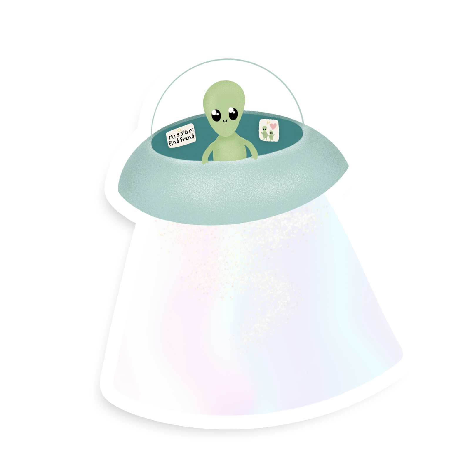 Alien Buddy Single Sticker