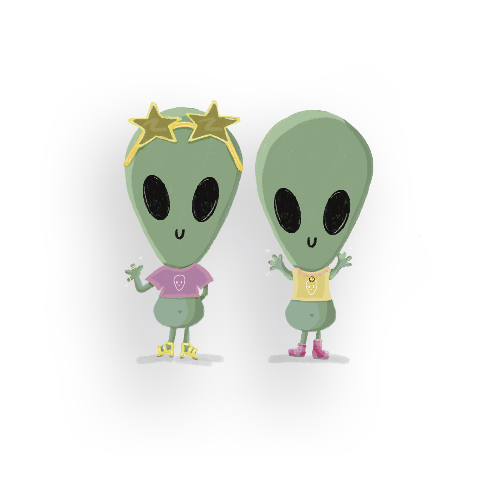 Alien BFFs Single Sticker