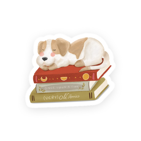 Sleepy Puppy Single Sticker