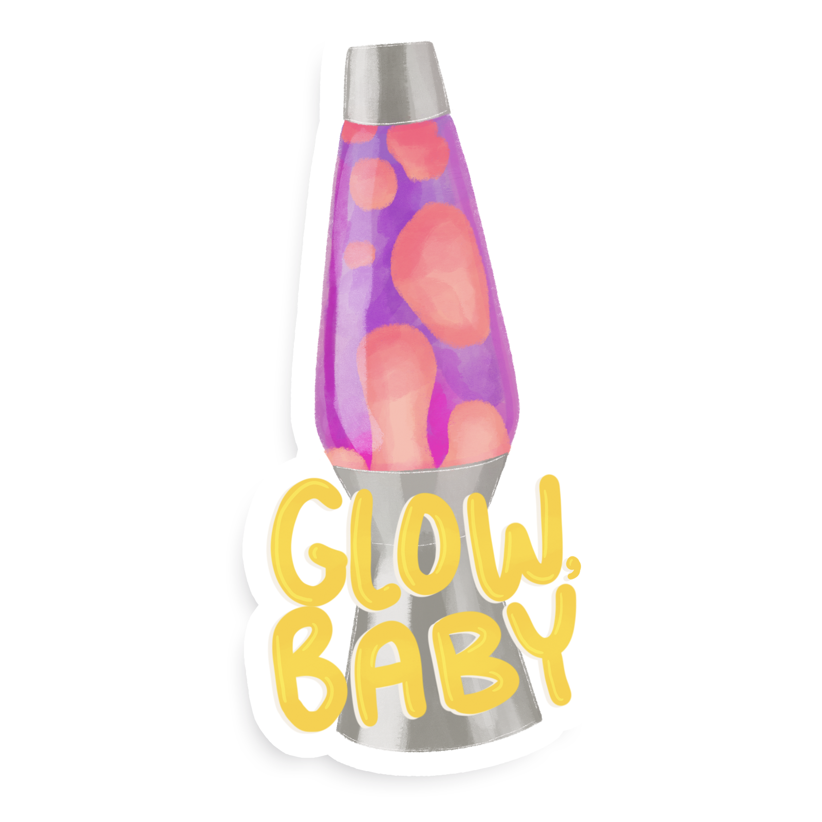 Glow Baby Lava Lamp Single Sticker