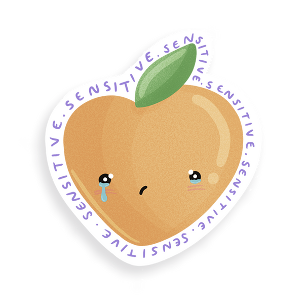 Sensitive Peach Single Sticker