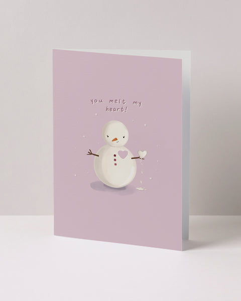 Melty Snowman Greeting Card
