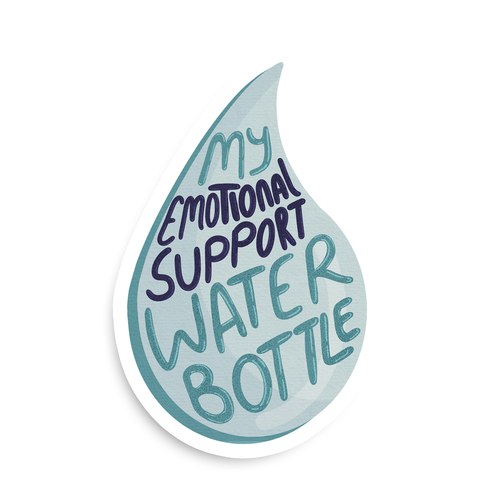 Emotional Support Water Bottle Single Sticker